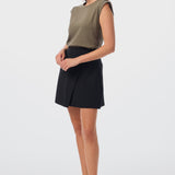 Wrap Mini Skirt - Black