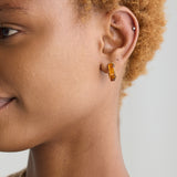 Marbled Resin Drop Earring - Caramel