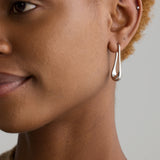 Fluid Drop Earring - Silver