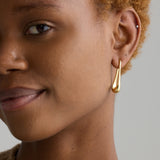 Fluid Drop Earring - Gold