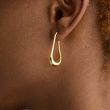 Fluid Drop Earring - Gold