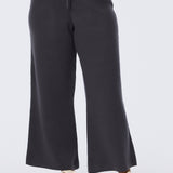 Knit Drawstring Pants - Charcoal