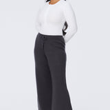 Knit Drawstring Pants - Charcoal