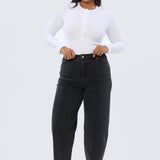 Signature Barrel Leg Jeans - Black Wash