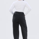 Signature Barrel Leg Jeans - Black Wash