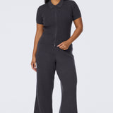 Knit Drawstring Pants - Charcoal