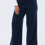 Knit Drawstring Pants - Navy