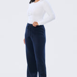 Knit Drawstring Pants - Navy