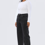 Signature Barrel Leg Jeans - Black Wash