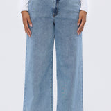 Signature Wide Leg Jeans - Mid Blue Wash