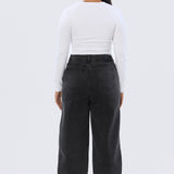 Signature Barrel Leg Jeans - Black Wash