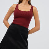 Vegan Suede Mini Skirt - Black