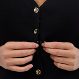 V Neck Knit Vest - Black