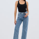 Scoop Neck Knit Tank - Black