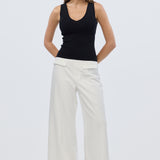 V-Neck Knit Tank - Black