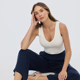 Tailored Pintuck Pants - Navy