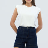 Denim Patch Pocket Shorts - Indigo