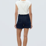 Denim Patch Pocket Shorts - Indigo
