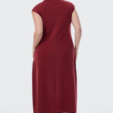 Cap Sleeve Jersey Dress - Cranberry