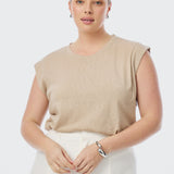 Lightweight Cap Sleeve Tank - Wheat