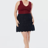 Broderie Anglaise Mini Skirt - Black