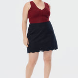 Broderie Anglaise Mini Skirt - Black