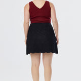 Broderie Anglaise Mini Skirt - Black