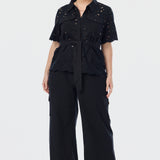 Broderie Anglaise Shirt - Black