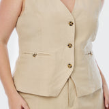 Tapered Vest - Wheat