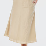 A-Line Midi Skirt - Wheat