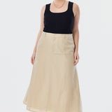 A-Line Midi Skirt - Wheat