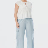 Pintuck Top - White