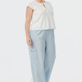 Pintuck Top - White