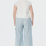 Pintuck Top - White