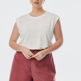 Lightweight Cap Sleeve Tank - White