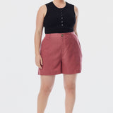 Adjustable Waist Shorts - Cranberry