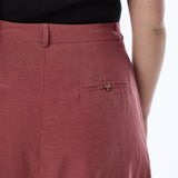A-Line Midi Skirt - Cranberry