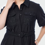 Broderie Anglaise Dress - Black
