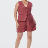 Tapered Vest - Cranberry
