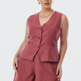 Tapered Vest - Cranberry