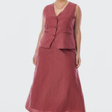 Tapered Vest - Cranberry