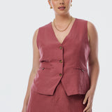 Tapered Vest - Cranberry