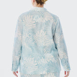 Lightweight Shirt - Ice Blue Abstract Leaves