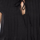 Pintuck Top - Black