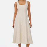 Panelled Midi Dress - Oatmeal