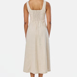 Panelled Midi Dress - Oatmeal
