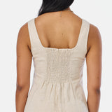 Panelled Midi Dress - Oatmeal