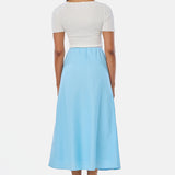Slip Midi Skirt - Aquamarine