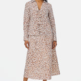 Slip Midi Skirt - Ecru Animal