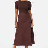 Slip Midi Skirt - Espresso